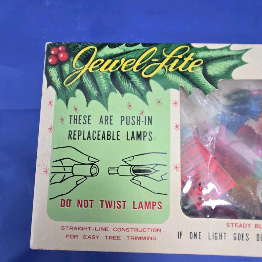 Vintage Jewel-lite Flower Christmas Push-In Replaceable Lamp Bulbs‎